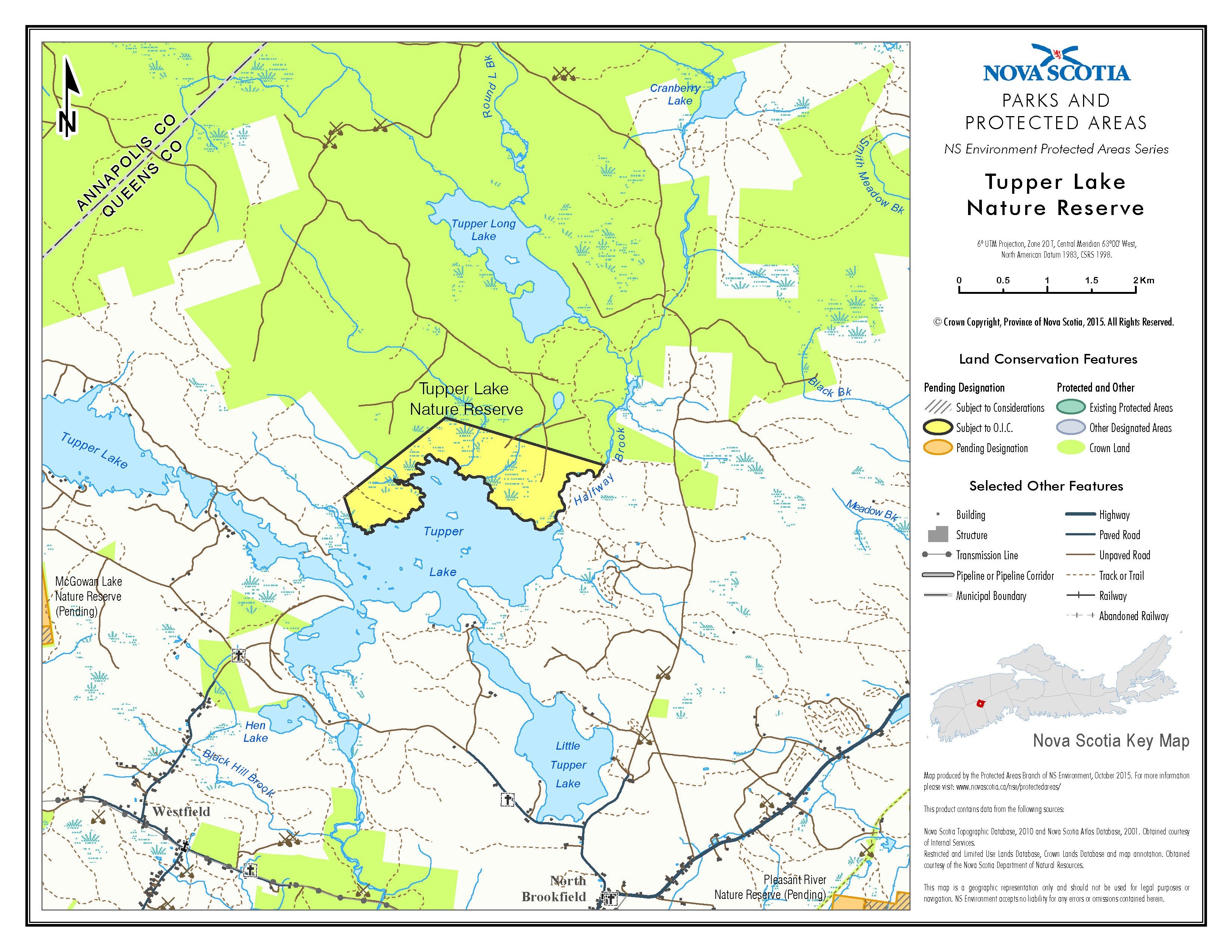 Approximate boundaries of Tupper Lake Nature Reserve